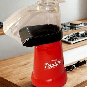 Presto PopLite Hot Air Popcorn Popper 04820 – Fast, Oil-Free, 18-Cup Capacity
